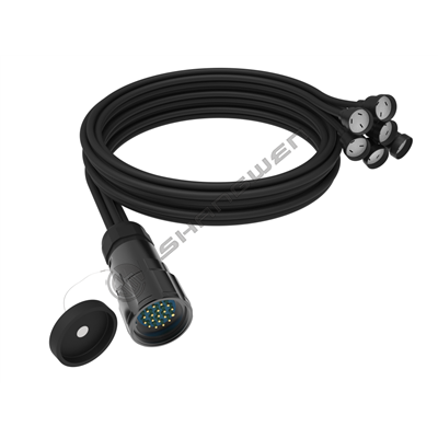 Socapex19芯公头一分六澳标插头